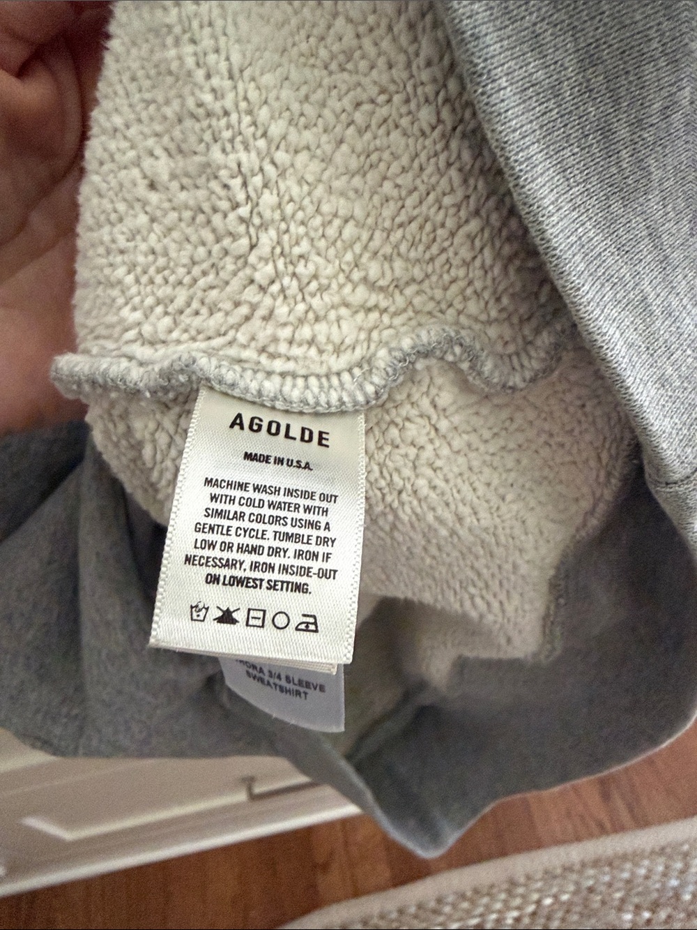 Agolde Light Gray Crewneck Pullover - Picture 3 of 6